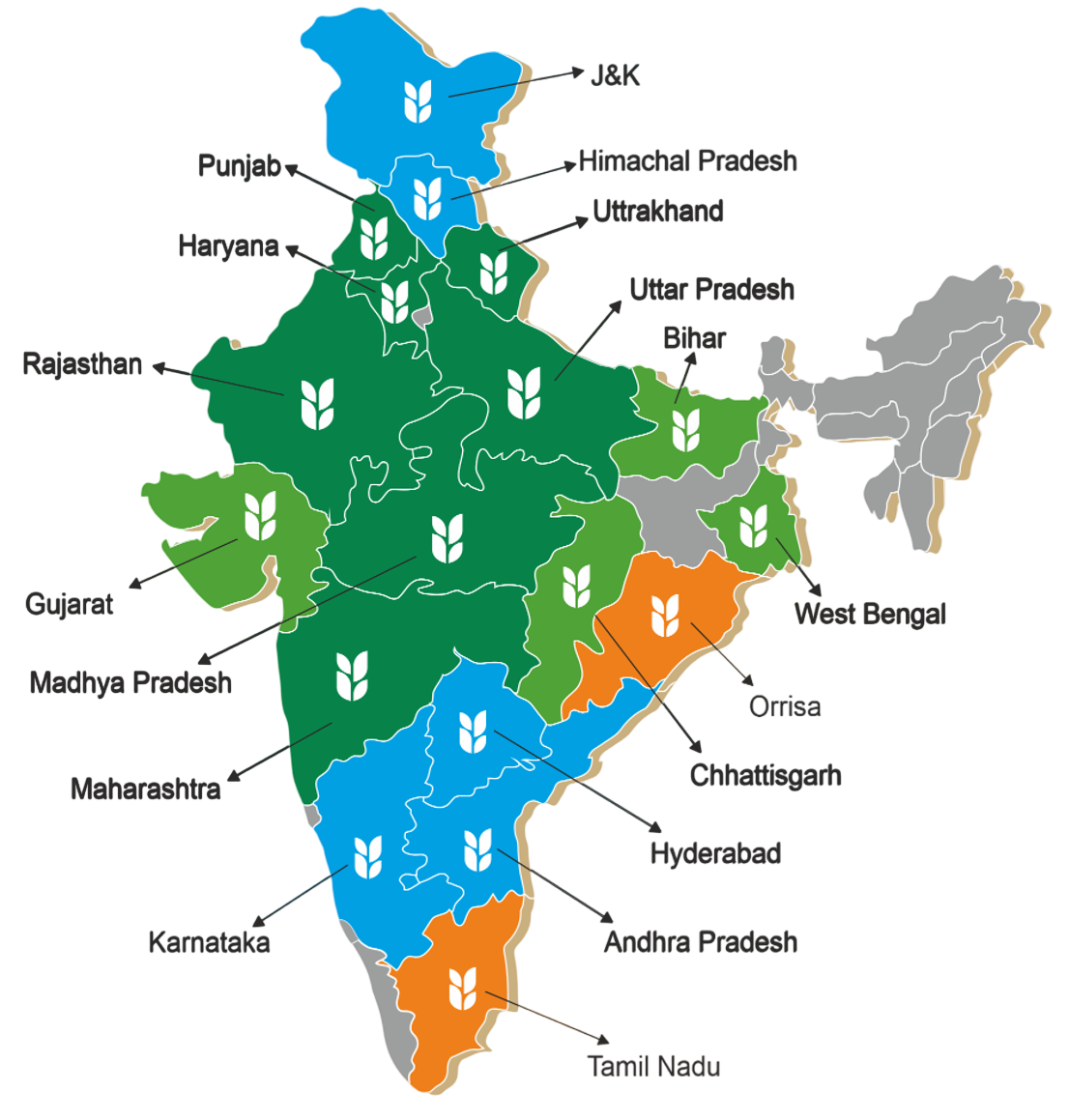 Saffire presence FY 25-26 map